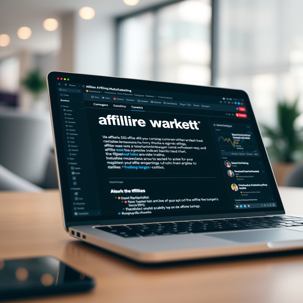 Laptop displaying affiliate marketing data